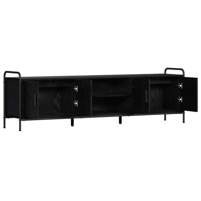 vidaXL TV Cabinet 167.5 x 33 x 50 cm Black Oak Engineered Wood