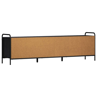 vidaXL TV Cabinet 167.5 x 33 x 50 cm Black Oak Engineered Wood