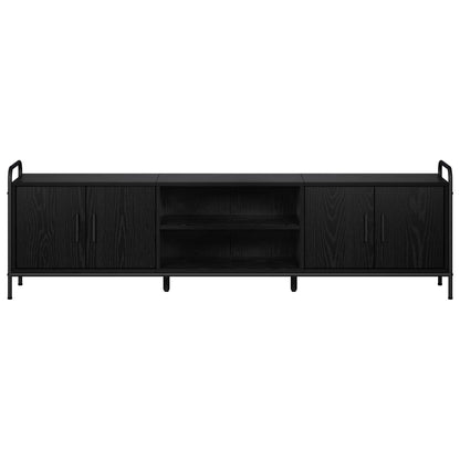vidaXL TV Cabinet 167.5 x 33 x 50 cm Black Oak Engineered Wood