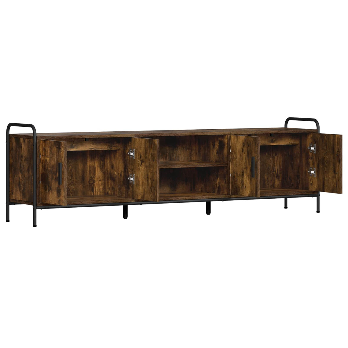 vidaXL TV Cabinet 167.5 x 33 x 50 cm Smoked Oak Engineered Wood