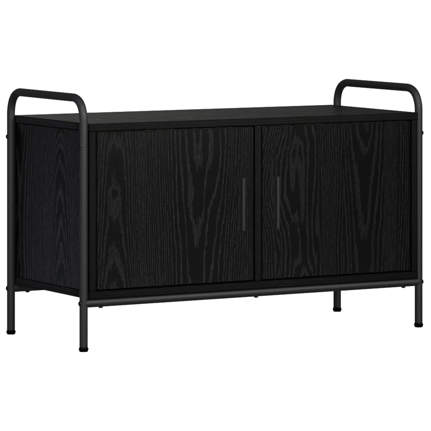 vidaXL TV Cabinet 79.5 x 33 x 50 cm Black Oak Engineered Wood