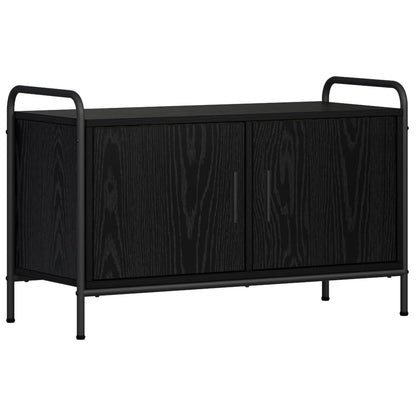 vidaXL TV Cabinet 79.5 x 33 x 50 cm Black Oak Engineered Wood