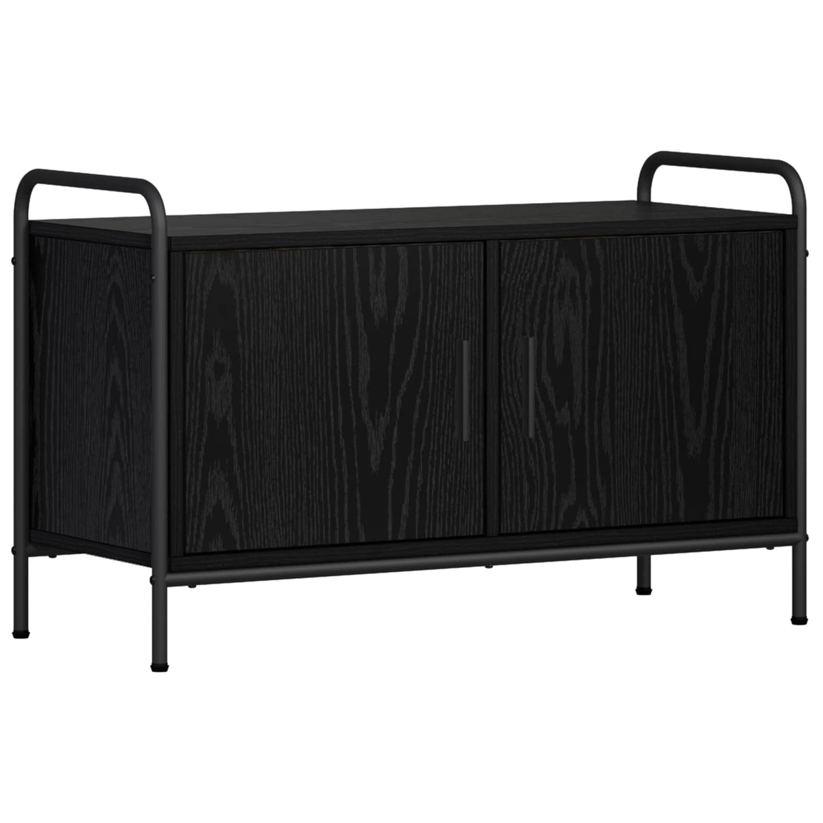 vidaXL TV Cabinet 79.5 x 33 x 50 cm Black Oak Engineered Wood