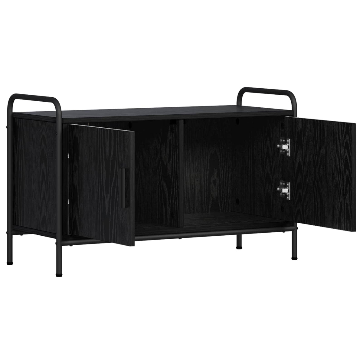 vidaXL TV Cabinet 79.5 x 33 x 50 cm Black Oak Engineered Wood