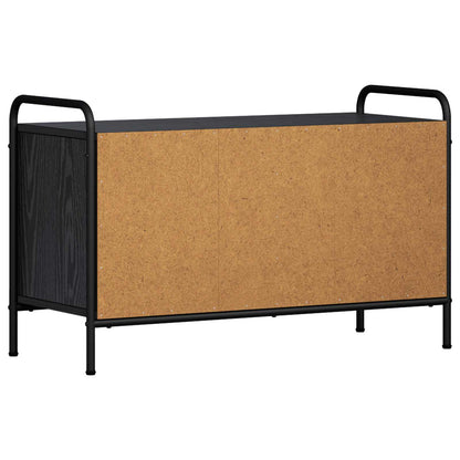 vidaXL TV Cabinet 79.5 x 33 x 50 cm Black Oak Engineered Wood