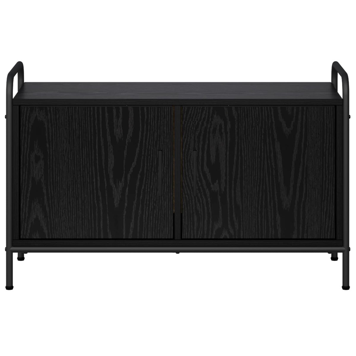 vidaXL TV Cabinet 79.5 x 33 x 50 cm Black Oak Engineered Wood