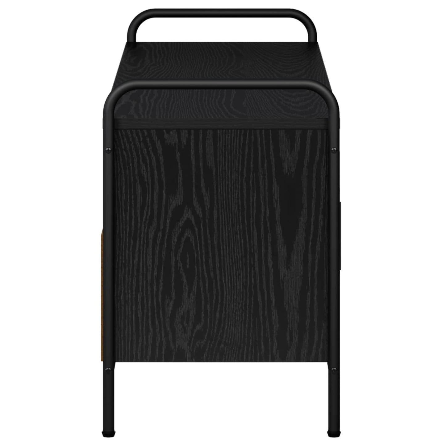 vidaXL TV Cabinet 79.5 x 33 x 50 cm Black Oak Engineered Wood