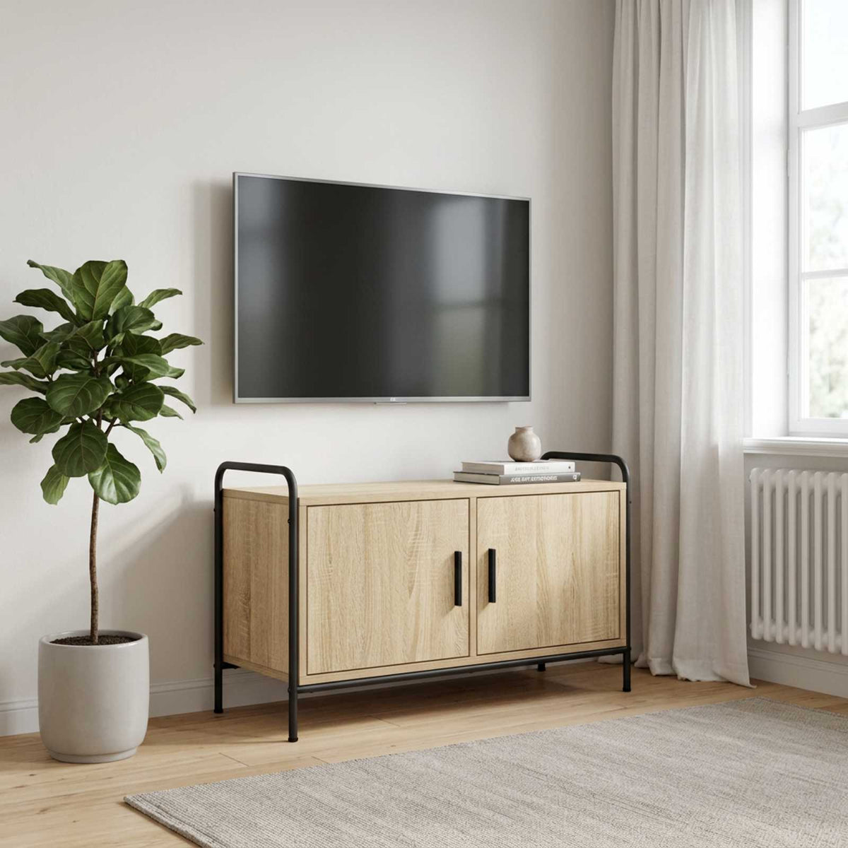 vidaXL TV Cabinet 79.5 x 33 x 50 cm Sonoma Oak Engineered Wood