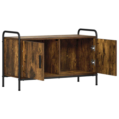 vidaXL TV Cabinet 79.5 x 33 x 50 cm Smoked Oak Engineered Wood
