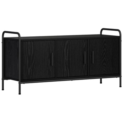 vidaXL TV Cabinet 99 x 33 x 50 cm Black Oak Engineered Wood