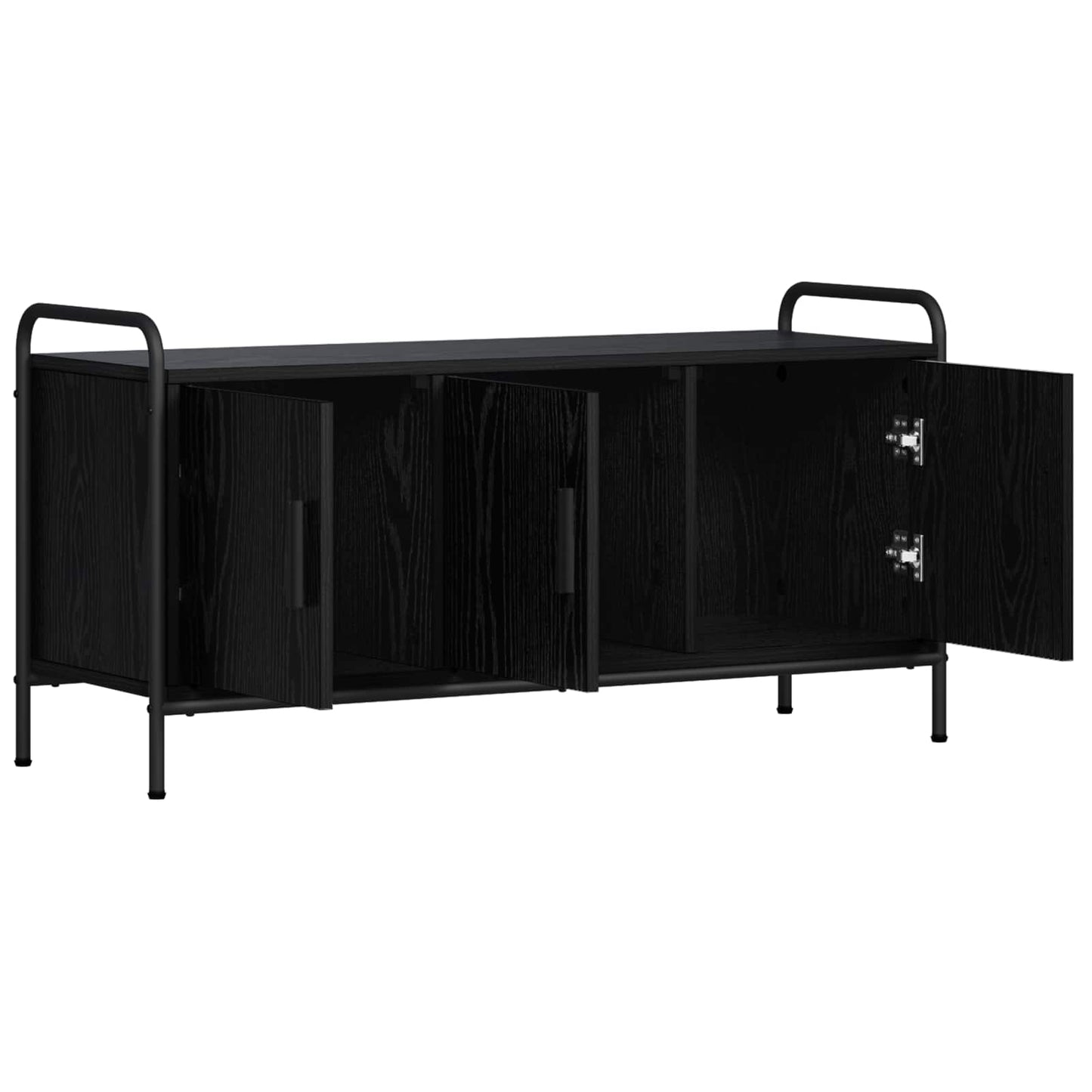 vidaXL TV Cabinet 99 x 33 x 50 cm Black Oak Engineered Wood
