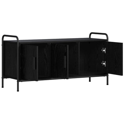 vidaXL TV Cabinet 99 x 33 x 50 cm Black Oak Engineered Wood