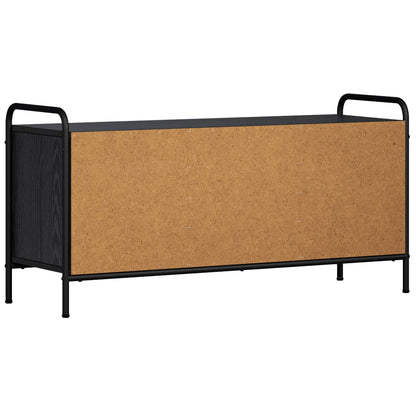 vidaXL TV Cabinet 99 x 33 x 50 cm Black Oak Engineered Wood