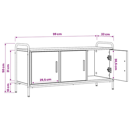 vidaXL TV Cabinet 99 x 33 x 50 cm Old Wood Engineered Wood