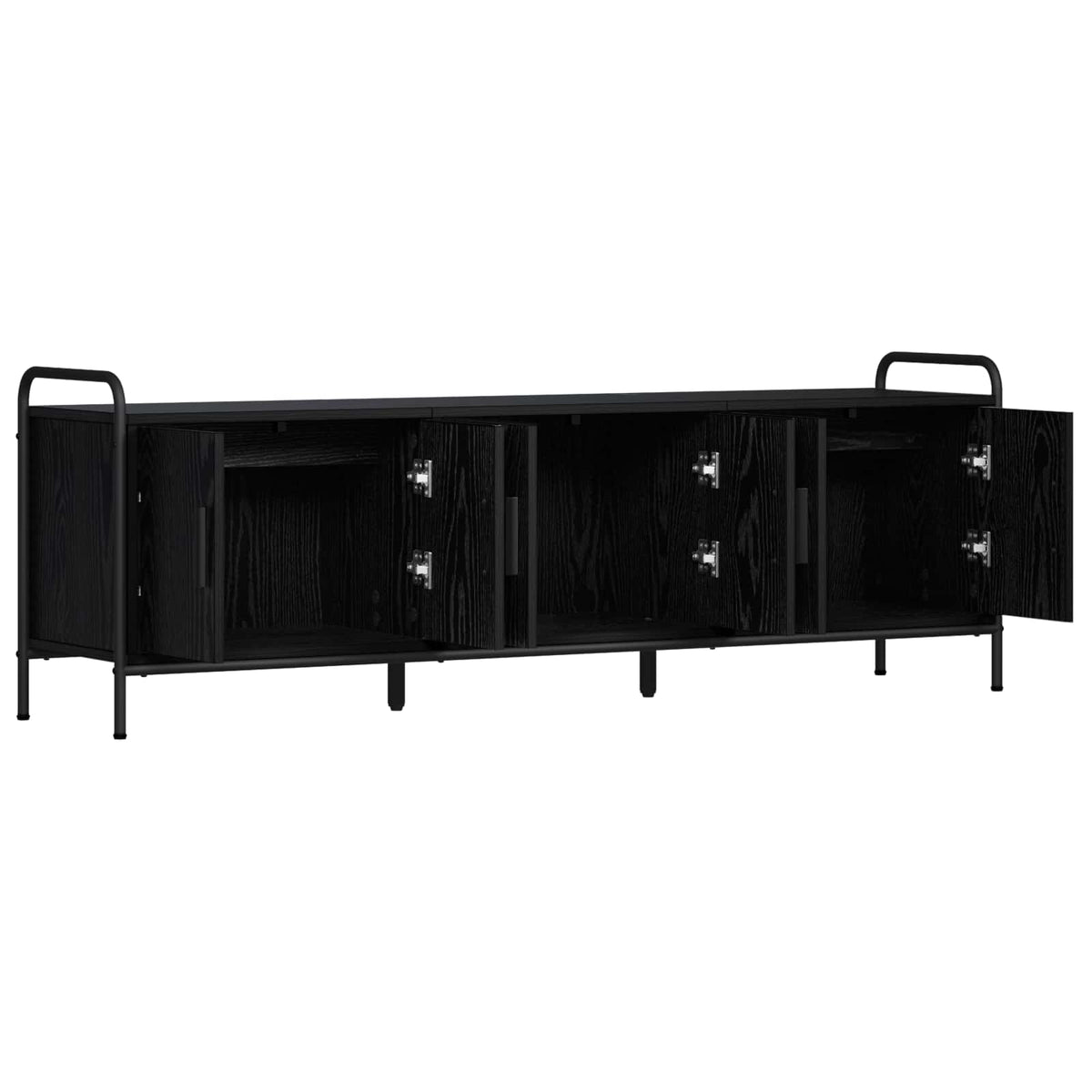 vidaXL TV Cabinet 146 x 33 x 50 cm Black Oak Engineered Wood