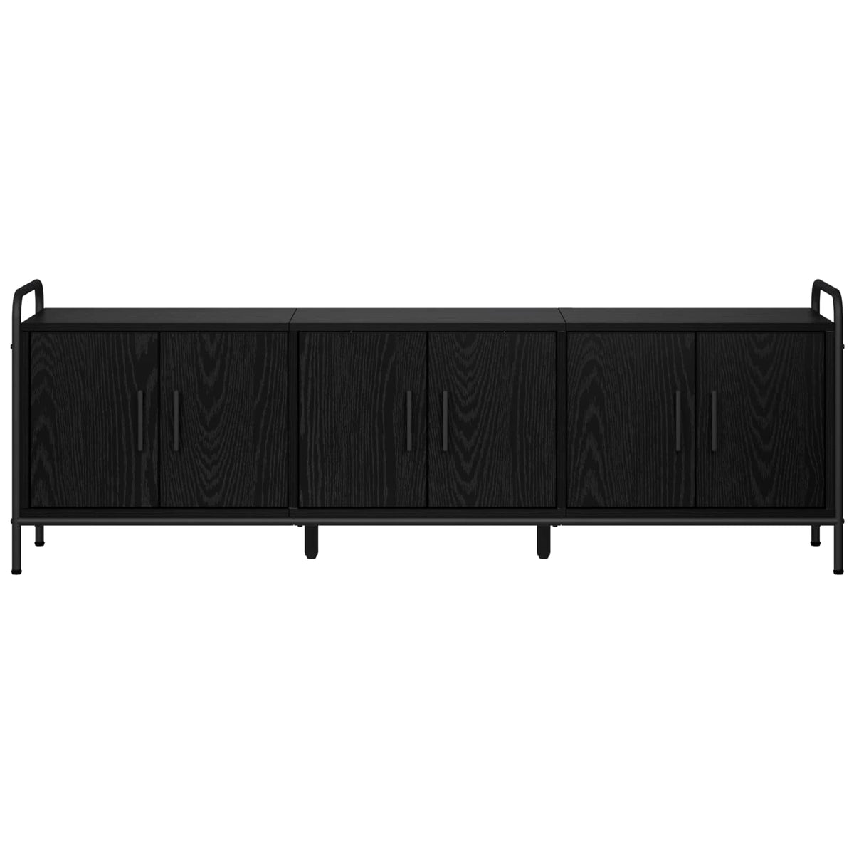 vidaXL TV Cabinet 146 x 33 x 50 cm Black Oak Engineered Wood