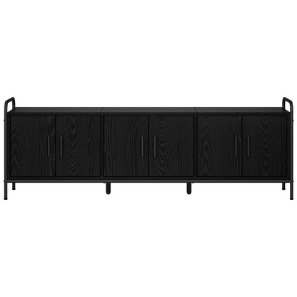 vidaXL TV Cabinet 146 x 33 x 50 cm Black Oak Engineered Wood