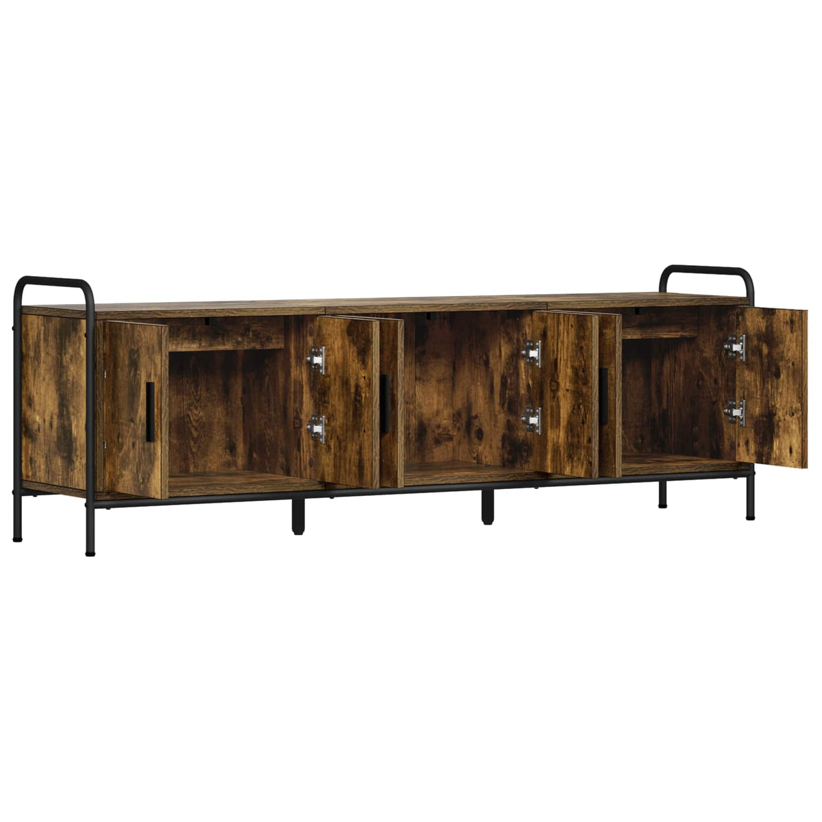 vidaXL TV Cabinet 146 x 33 x 50 cm Smoked Oak Engineered Wood