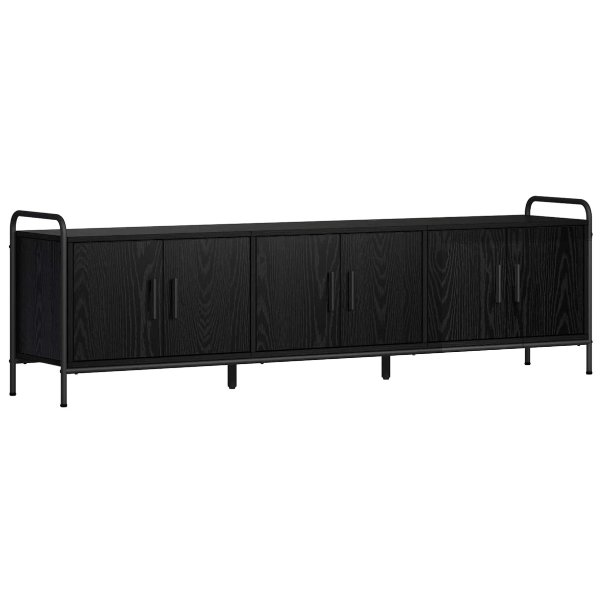 vidaXL TV Cabinet 167.5 x 33 x 50 cm Black Oak Engineered Wood