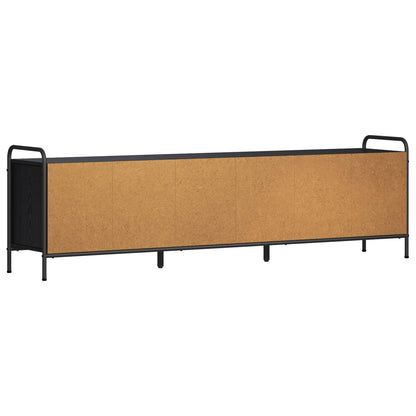 vidaXL TV Cabinet 167.5 x 33 x 50 cm Black Oak Engineered Wood