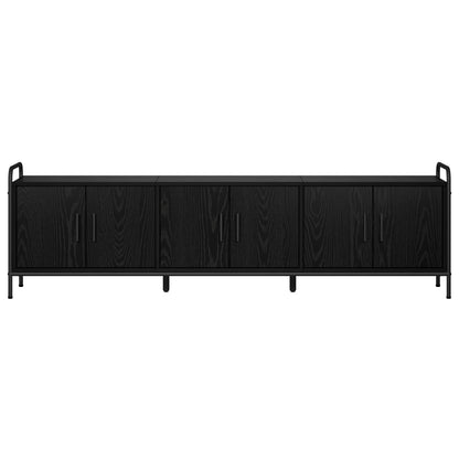 vidaXL TV Cabinet 167.5 x 33 x 50 cm Black Oak Engineered Wood