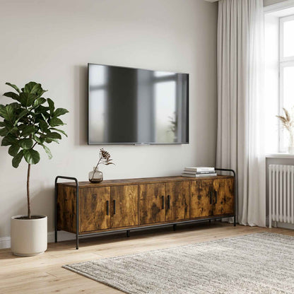 vidaXL TV Cabinet 167.5 x 33 x 50 cm Smoked Oak Engineered Wood
