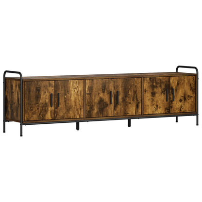 vidaXL TV Cabinet 167.5 x 33 x 50 cm Smoked Oak Engineered Wood