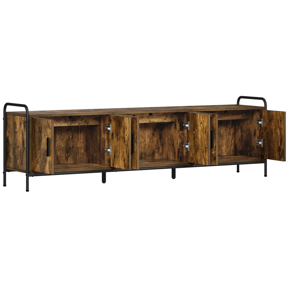 vidaXL TV Cabinet 167.5 x 33 x 50 cm Smoked Oak Engineered Wood