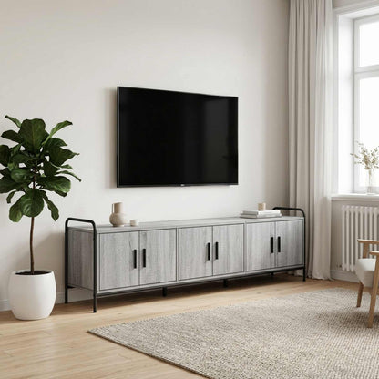 vidaXL TV Cabinet 167.5 x 33 x 50 cm Grey Sonoma Engineered Wood
