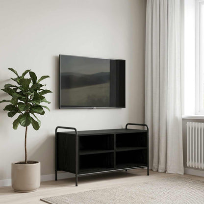 vidaXL TV Cabinet 80 x 39.5 x 50 cm Black Oak Engineered Wood