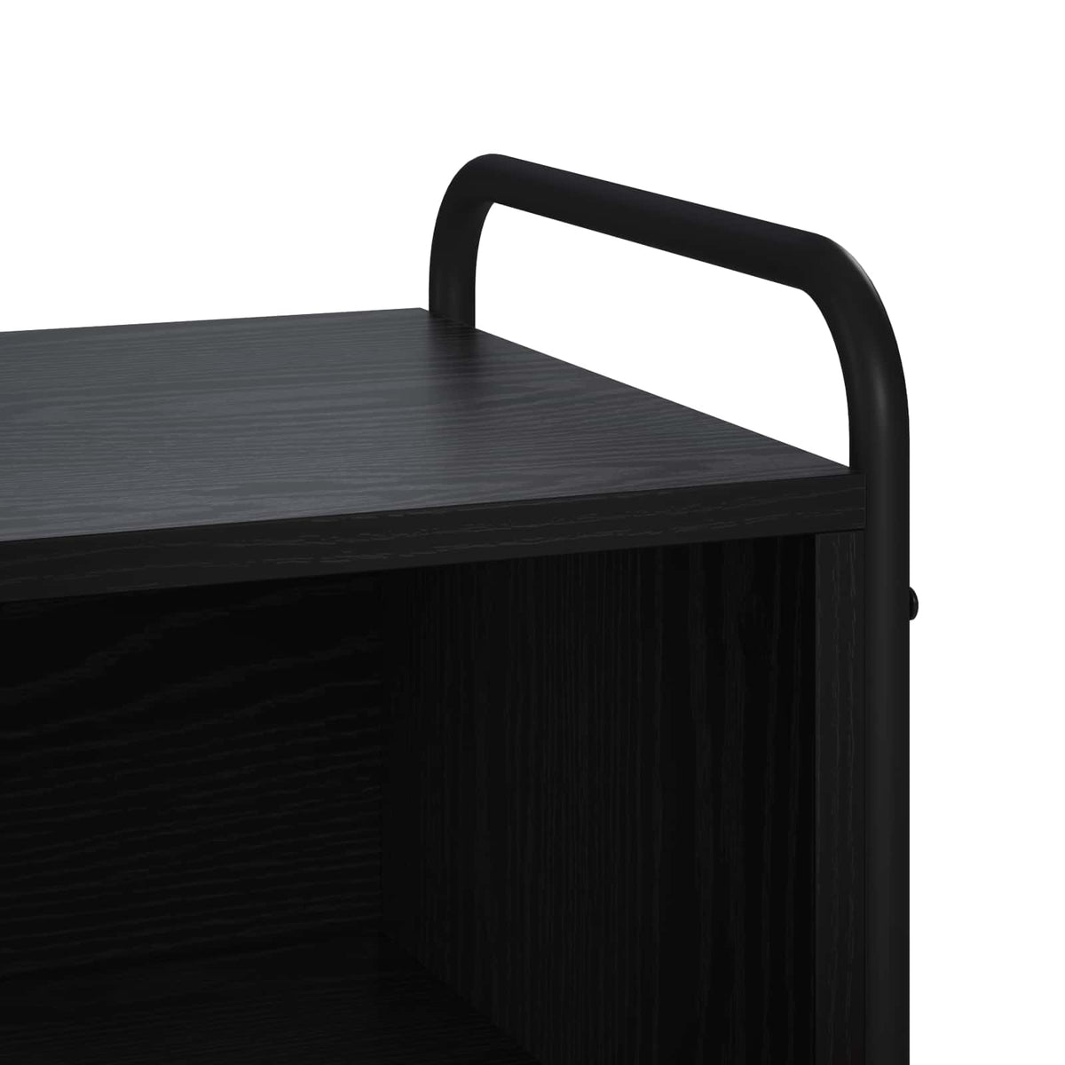vidaXL TV Cabinet 80 x 39.5 x 50 cm Black Oak Engineered Wood