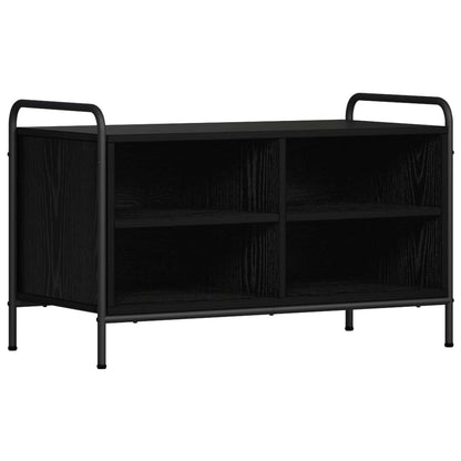 vidaXL TV Cabinet 80 x 39.5 x 50 cm Black Oak Engineered Wood