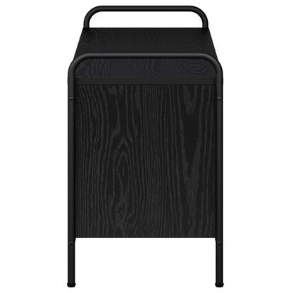 vidaXL TV Cabinet 80 x 39.5 x 50 cm Black Oak Engineered Wood
