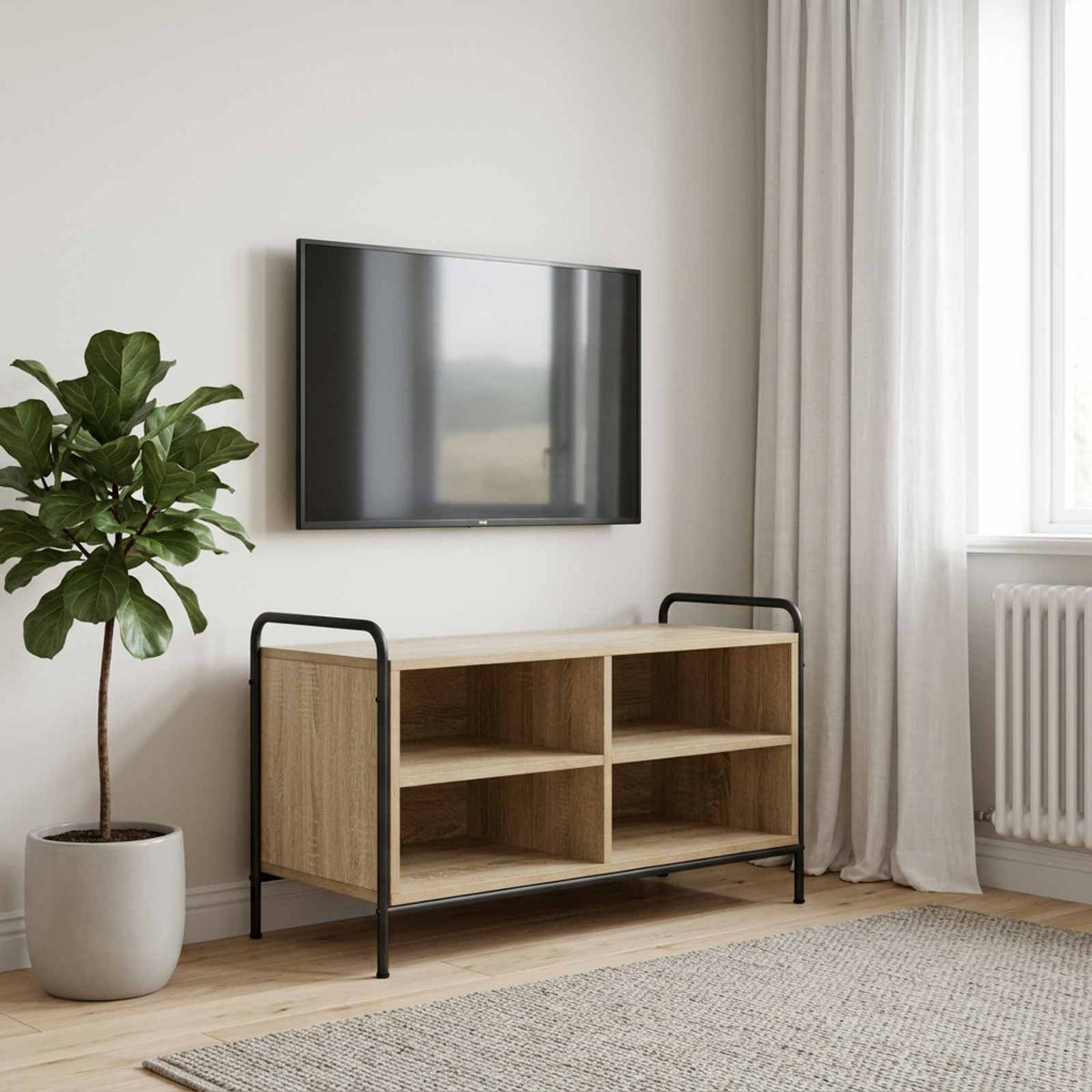 vidaXL TV Cabinet 80 x 39.5 x 50 cm Sonoma Oak Engineered Wood