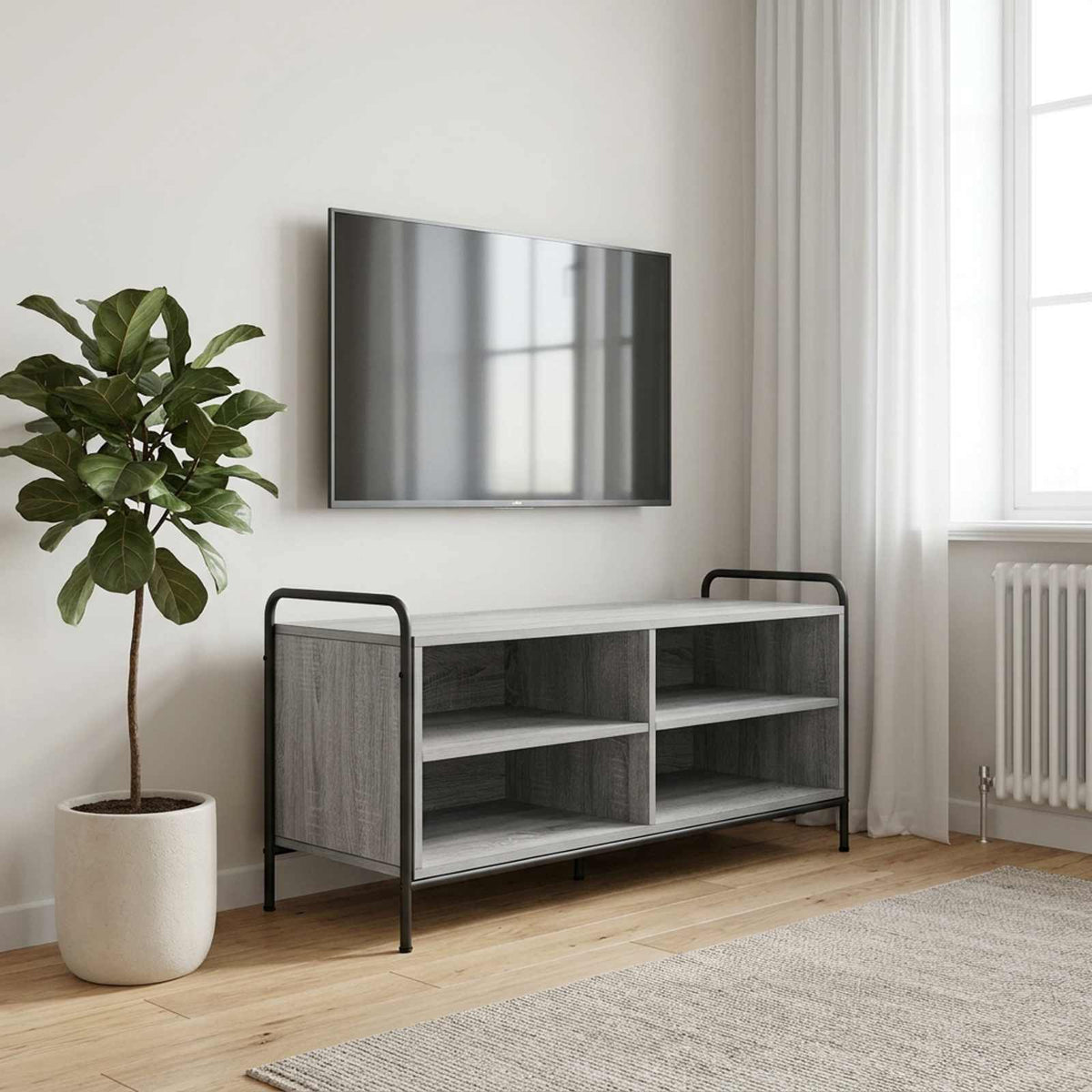 vidaXL TV Cabinet 100 x 39.5 x 50 cm Grey Sonoma Engineered Wood