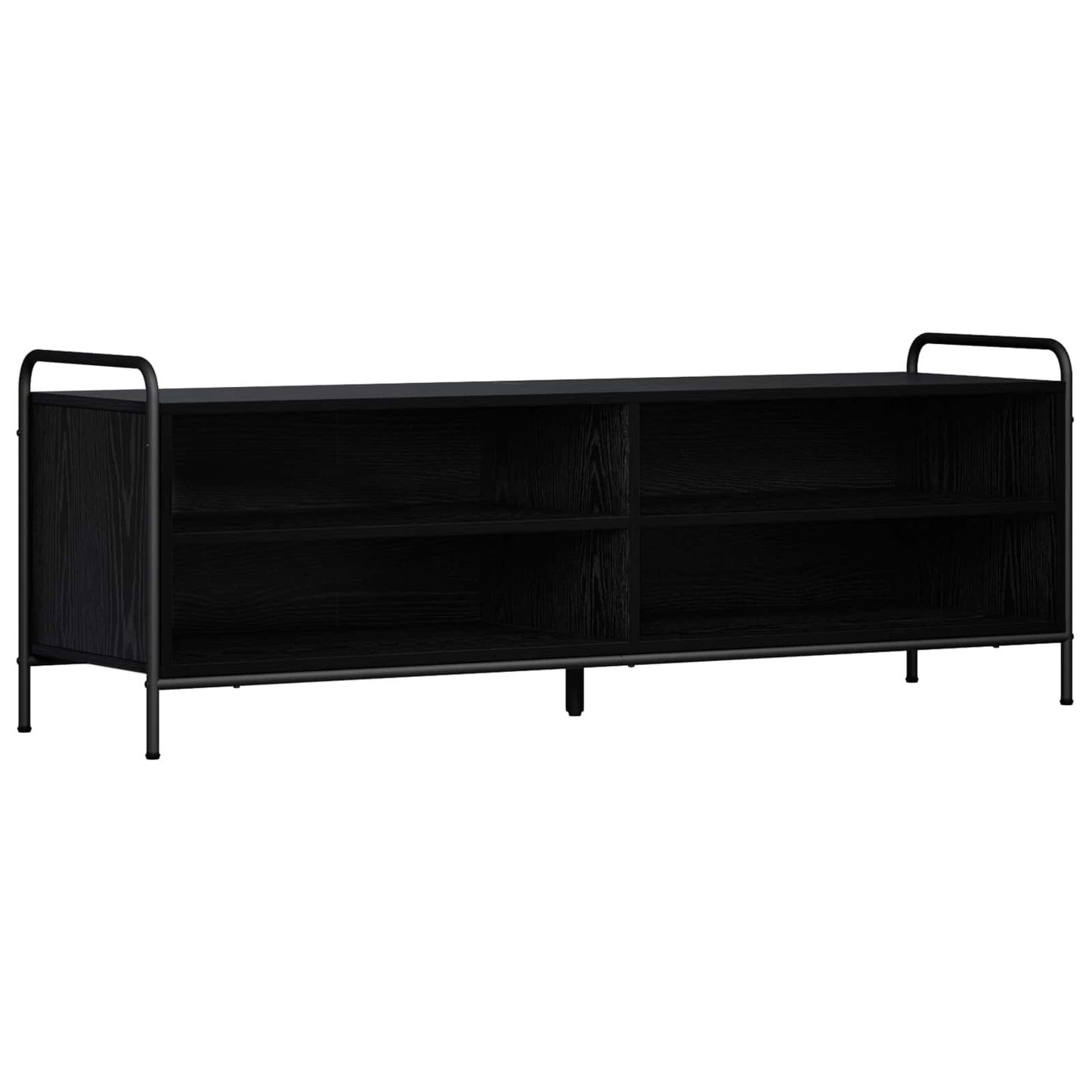 vidaXL TV Cabinet 140 x 39.5 x 50 cm Black Oak Engineered Wood