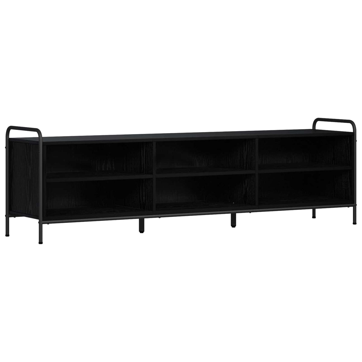 vidaXL TV Cabinet 167.5 x 36.5 x 50 cm Black Oak Engineered Wood