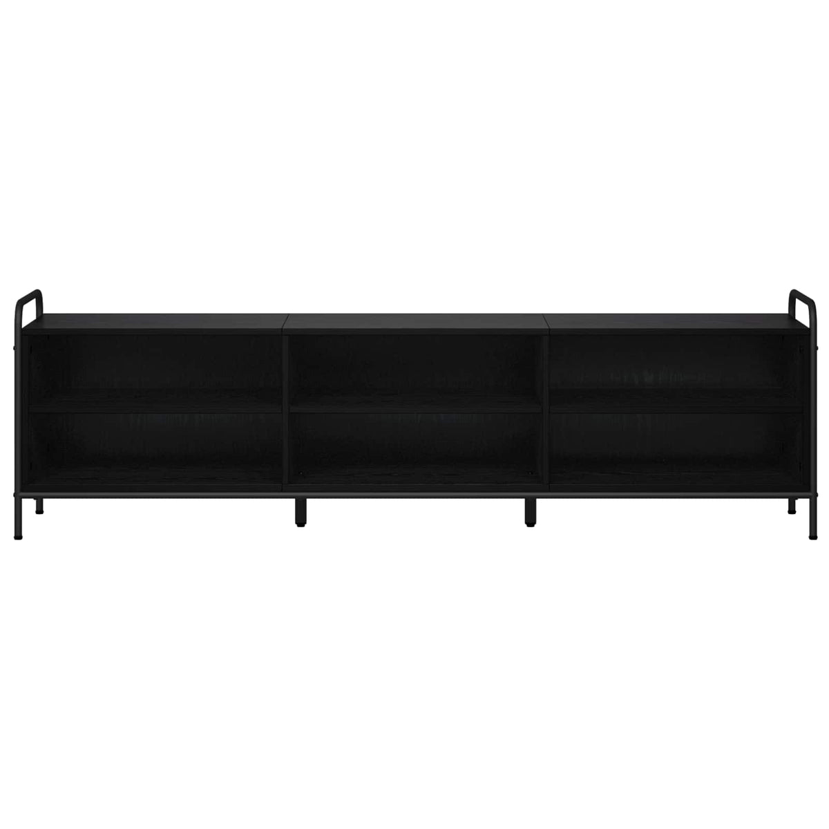 vidaXL TV Cabinet 167.5 x 36.5 x 50 cm Black Oak Engineered Wood