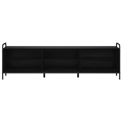vidaXL TV Cabinet 167.5 x 36.5 x 50 cm Black Oak Engineered Wood