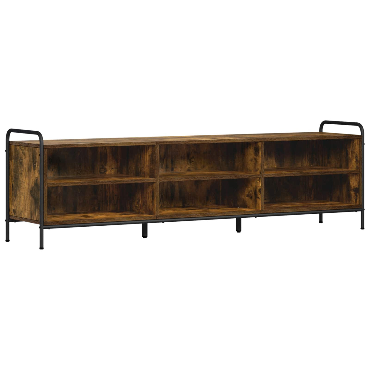 vidaXL TV Cabinet 167.5 x 36.5 x 50 cm Smoked Oak Engineered Wood