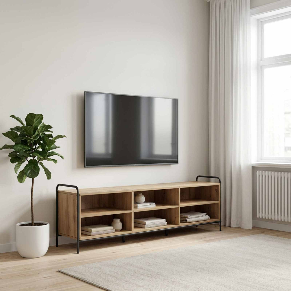 vidaXL TV Cabinet 167.5 x 36.5 x 50 cm Artisan Oak Engineered Wood