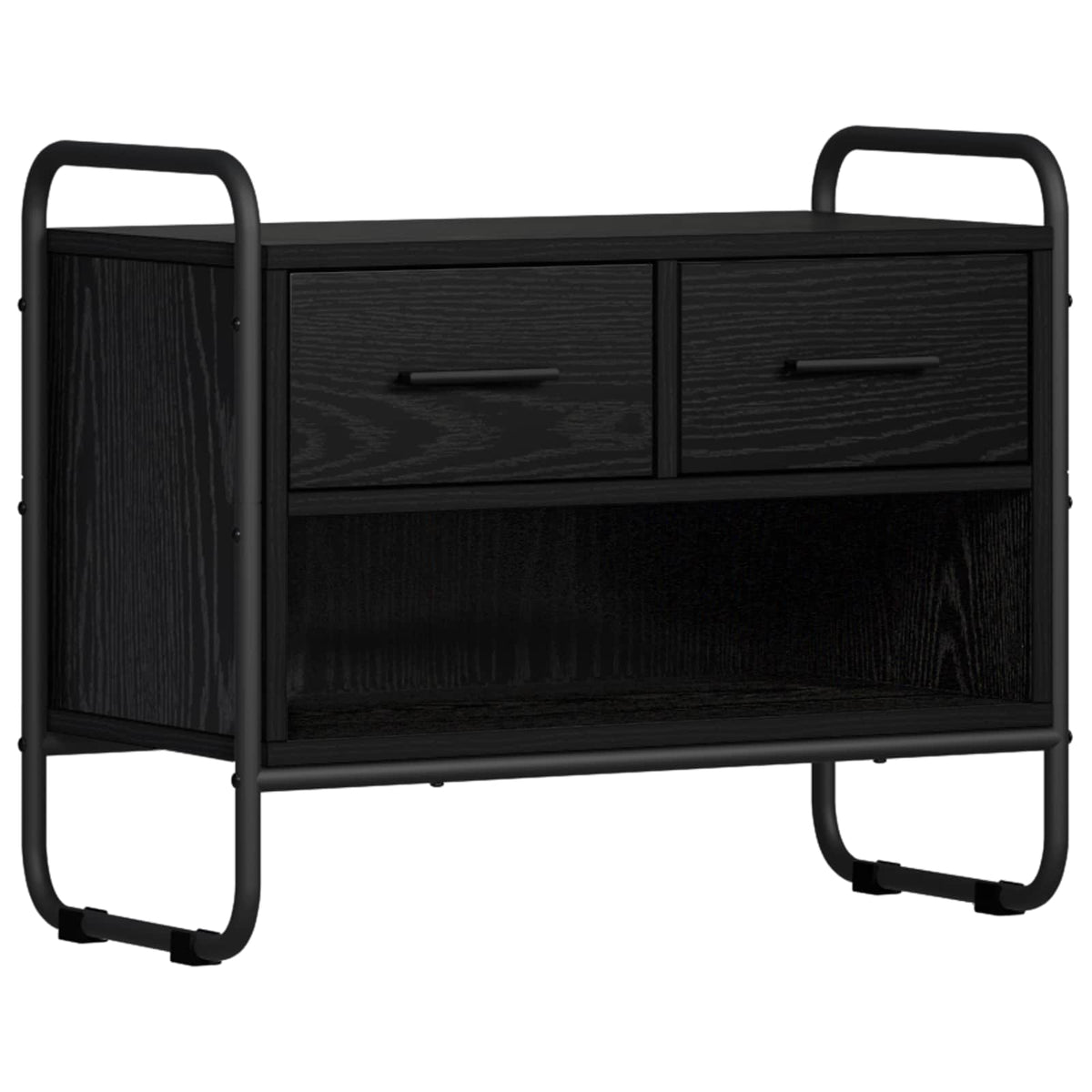 vidaXL TV Cabinet 60 x 30 x 50 cm Black Oak Engineered Wood