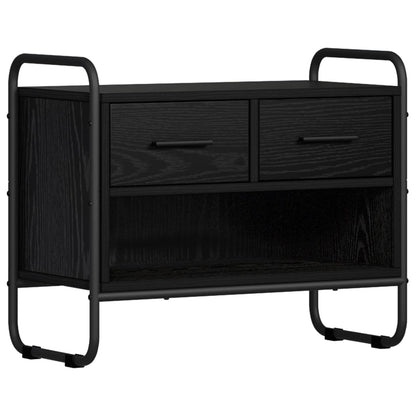 vidaXL TV Cabinet 60 x 30 x 50 cm Black Oak Engineered Wood