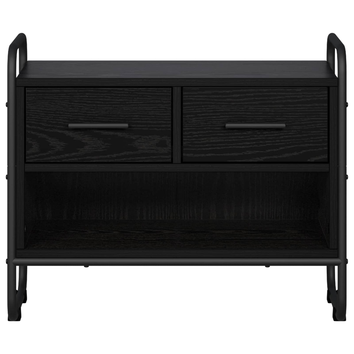 vidaXL TV Cabinet 60 x 30 x 50 cm Black Oak Engineered Wood