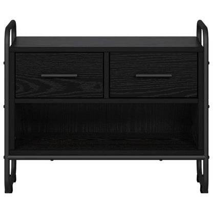 vidaXL TV Cabinet 60 x 30 x 50 cm Black Oak Engineered Wood