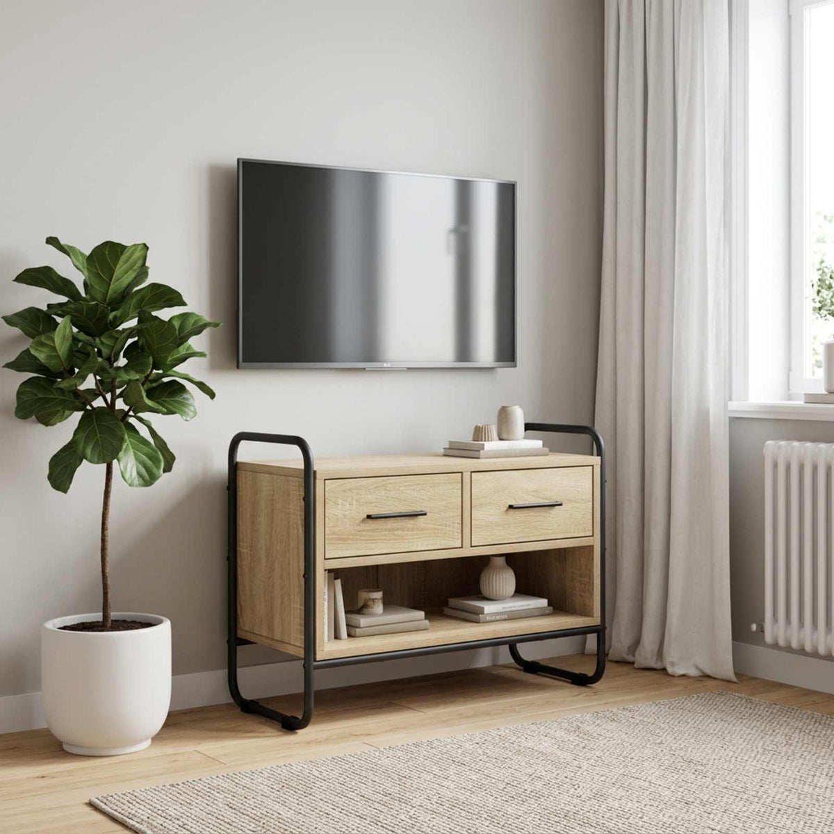 vidaXL TV Cabinet 60 x 30 x 50 cm Sonoma Oak Engineered Wood