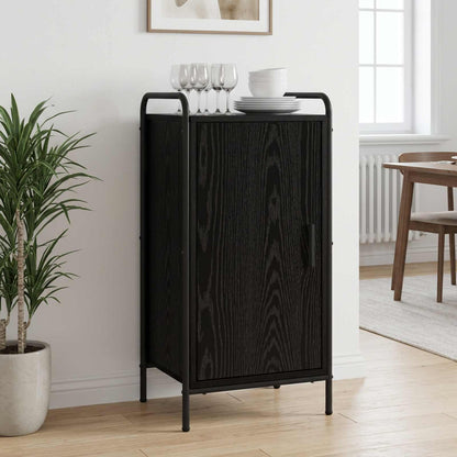 vidaXL Sideboard Black Oak 40 x 33 x 80.5 cm Engineered Wood