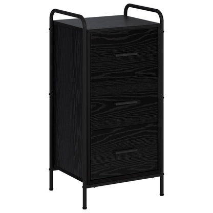 vidaXL Sideboard Black Oak 40 x 33 x 80.5 cm Engineered Wood