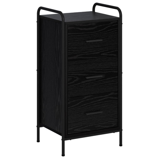 vidaXL Sideboard Black Oak 40 x 33 x 80.5 cm Engineered Wood