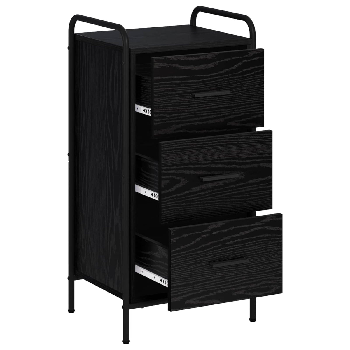 vidaXL Sideboard Black Oak 40 x 33 x 80.5 cm Engineered Wood